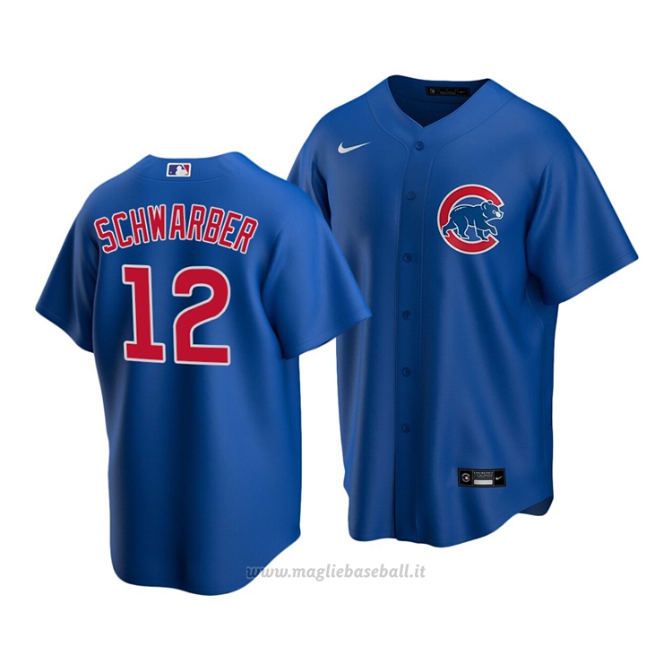 Maglia Baseball Bambino Chicago Cubs Kyle Schwarber Replica Alternato 2020 Blu